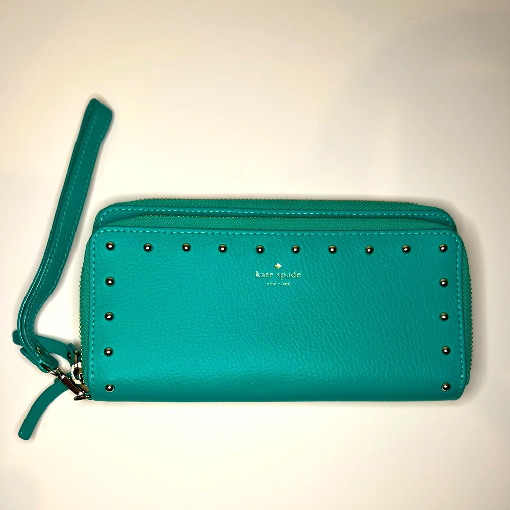 Kate Spade Wristlet Wallet Turquoise (Pre-Owned)